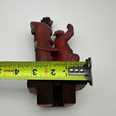 Chinese Carved Gilt & Polychrome Wood Figural Group