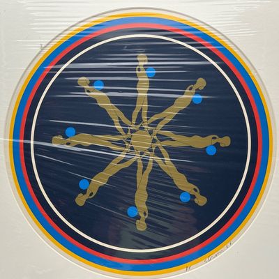 Ernest Tino Trova – Falling Man in Circle, 1968, Artist’s Proof Silkscreen