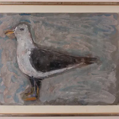 Gandy Brodie “Sea Gull” 1973 Gouache on Paper