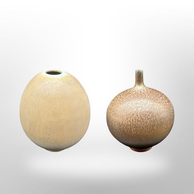 Pair of Berndt Friberg for Gustavsberg Miniature Stoneware Vases