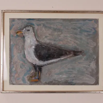 Gandy Brodie “Sea Gull” 1973 Gouache on Paper