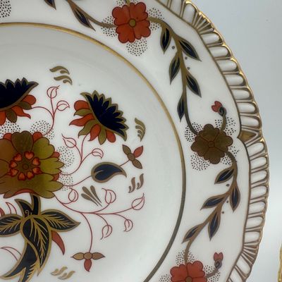 Royal Crown Derby Bone China Salad Plates, Demitasse Cups & Saucers