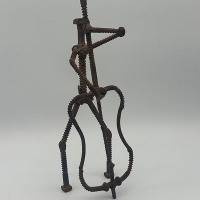 Signed Welded Metal Musician Sculpture Ensemble