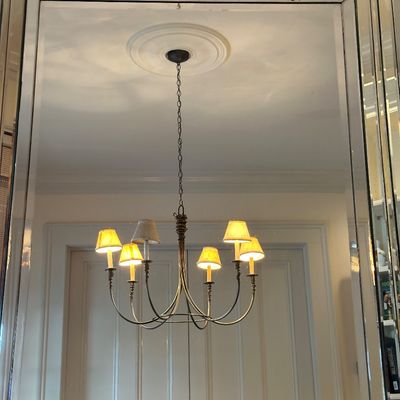 Hollywood Regency Beveled Mirrored Wall Mirror