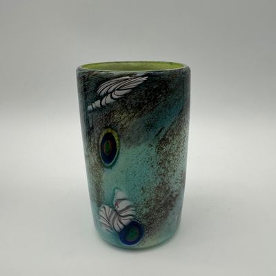 Hand-Blown Art Glass Vase