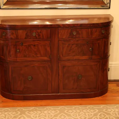 Regency Ebony-Banded Flame Mahogany Sideboard, Circa 1815