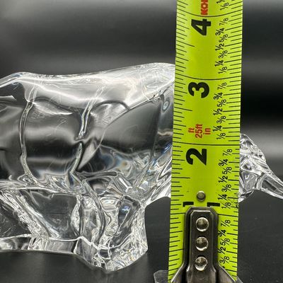 Baccarat Clear Crystal Bull Sculpture