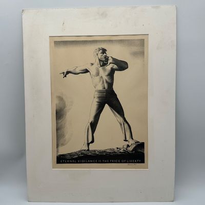 Rockwell Kent – “Eternal Vigilance is the Price of Liberty,” Signed Lithograph