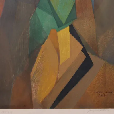 Jacques Villon (1875–1963), Cubist Figure, 1914/1962, Signed & Numbered Color Lithograph 104/175
