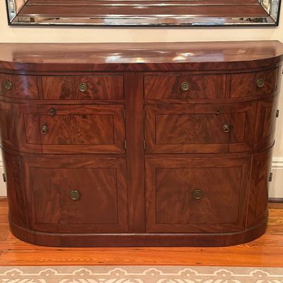 Regency Ebony-Banded Flame Mahogany Sideboard, Circa 1815