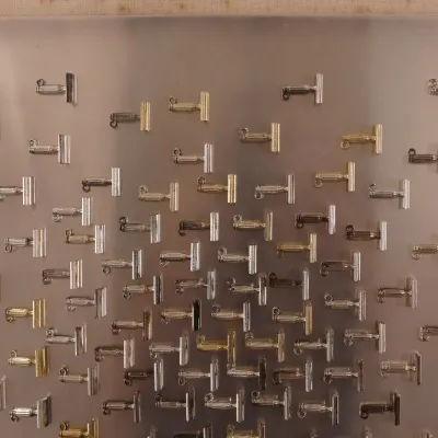Terry Weldon “Detail for Textural Study – Metallic Razors on Tin” 1975 Metal Sculpture
