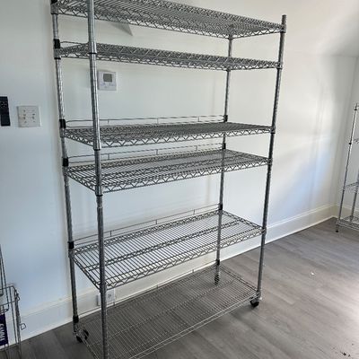 Commercial Chrome Wire 6-Tier Rolling Shelving Unit (3rd floor)