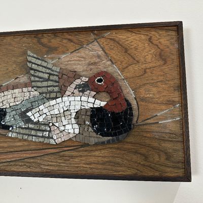 Rare 1957 Primus Designs “Ducks” Mid-Century Modern Mosaic Wall Art Panel