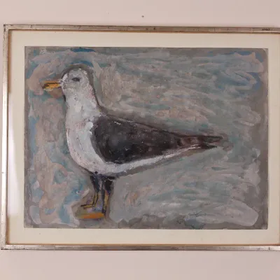 Gandy Brodie “Sea Gull” 1973 Gouache on Paper
