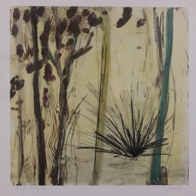 Allison Stewart “Wood Winds XIII” Monoprint – Signed & Titled