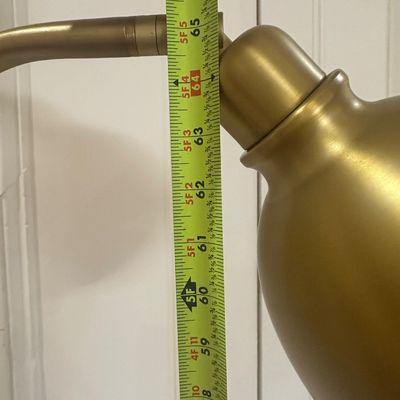 Adjustable Brass-Finish Floor Lamp