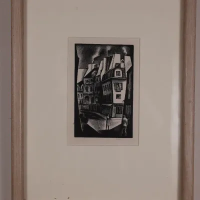Howard Norton Cook (1901–1980), “Paris Street,” 1930, Signed