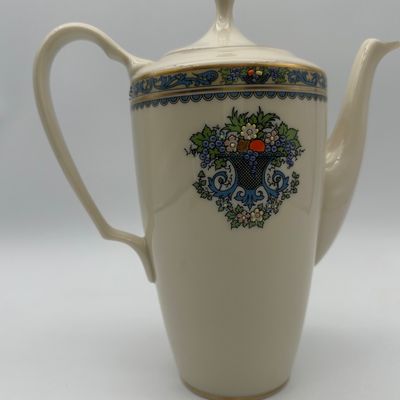 Lenox Autumn China Teapot, Teacups, Candlesticks & Bow