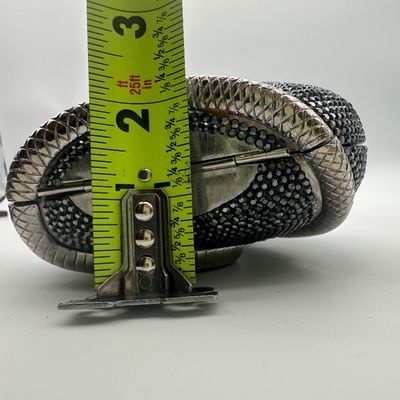 Judith Leiber Vintage Black Crystal Coiled Snake Minaudière Evening Bag