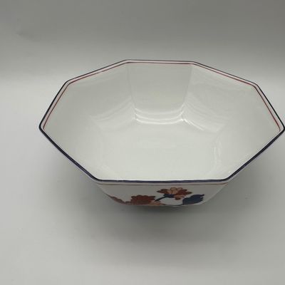 Vintage 1975 Fitz and Floyd Imari-Style Octagonal Porcelain Bowl