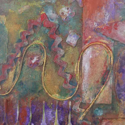 Edith Feiner Sarett (1923–2008), Untitled Abstract, Mixed Media on Paper