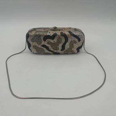 Judith Leiber Vintage Camouflage Crystal Minaudière Evening Bag