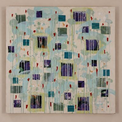 Signed Wayne Amedee Untitled Mixed Media on Panel, 2009