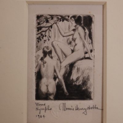 Morris Henry Hobbs – Nineteen Portraits – 19 Signed Miniature Etchings, Framed