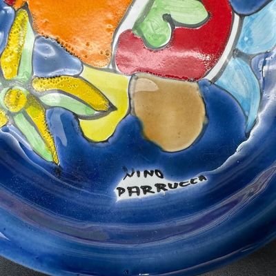 Italian Hand-Painted Tropical Fish Decorative Plate