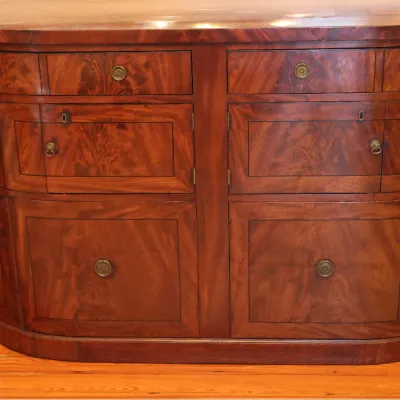 Regency Ebony-Banded Flame Mahogany Sideboard, Circa 1815