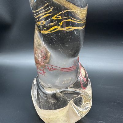 Gene Koss “Ridge Road Climb” Art Glass Sculpture, 1989