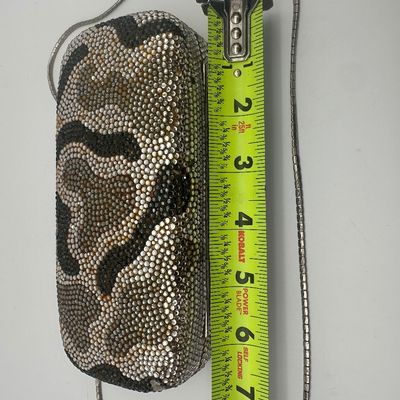 Judith Leiber Vintage Camouflage Crystal Minaudière Evening Bag
