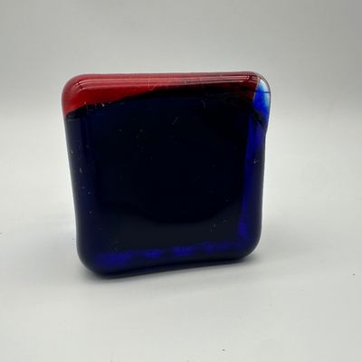 Robert William Willson Signed Glass Cube, 1977