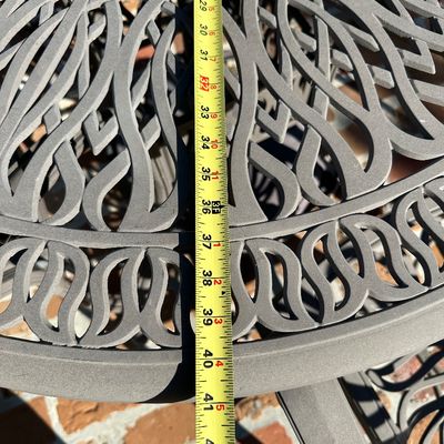 5-Piece Cast Aluminum Patio Dining Set with Four Chairs, Umbrella and Base