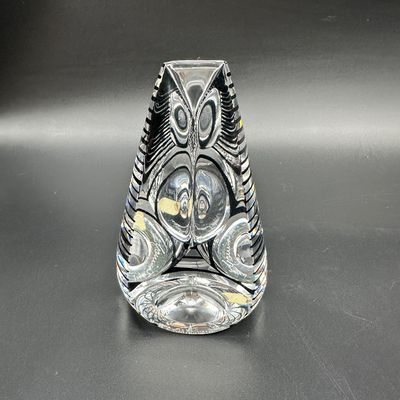 Correia Signed Optical Art Glass Paperweight Sculpture