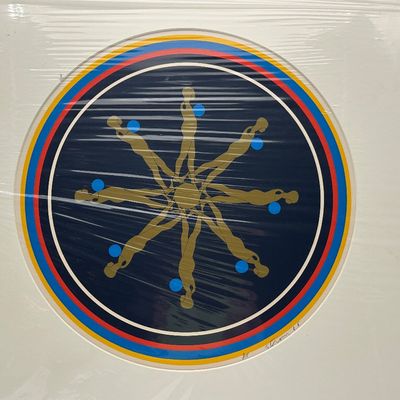 Ernest Tino Trova – Falling Man in Circle, 1968, Artist’s Proof Silkscreen