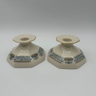 Lenox Autumn China Teapot, Teacups, Candlesticks & Bow