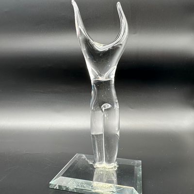 Maurice Alvarado (American, b. 1958) “Standing Figure” Glass Sculpture, 2000