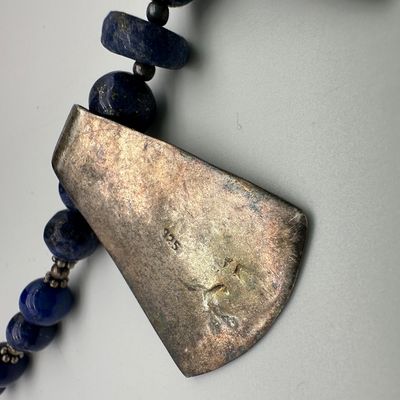Sterling Silver & Lapis Lazuli Statement Necklace