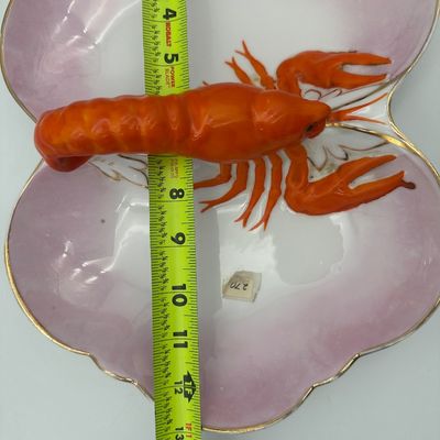 Antique Porcelain Lobster Serving Dish