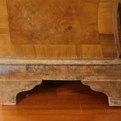 Antique Dutch-Style Burlwood & Marquetry Bombé Secretary Bookcase