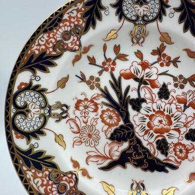 Royal Crown Derby Imari-Style Bone China Plates & Demitasse Cups