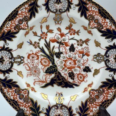Royal Crown Derby Imari-Style Bone China Plates & Demitasse Cups