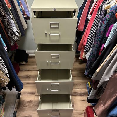 Office Depot 4-Drawer Vertical Metal Filing Cabinet – Locking, Beige