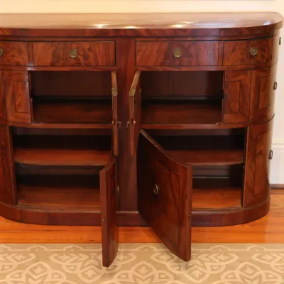 Regency Ebony-Banded Flame Mahogany Sideboard, Circa 1815