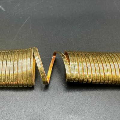 Italian 18K Gold Wide Tubogas Bracele
