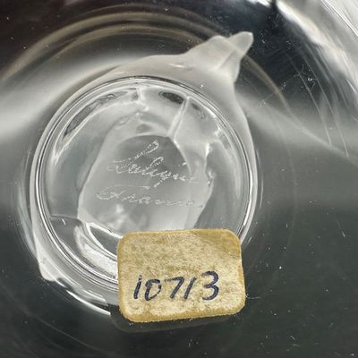 Lalique France Frosted Crystal Pheasant Ring Dish – Signed