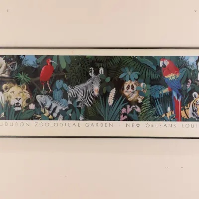 Sales Title Vintage Audubon Zoological Garden New Orleans Wildlife Poster
