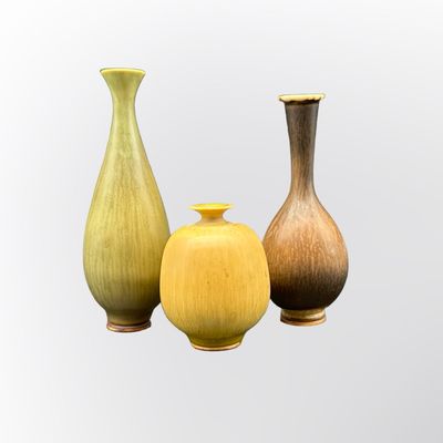 Berndt Friberg for Gustavsberg – Three Miniature Stoneware Vases