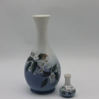 Pair of Royal Copenhagen Apple Blossom Porcelain Vases